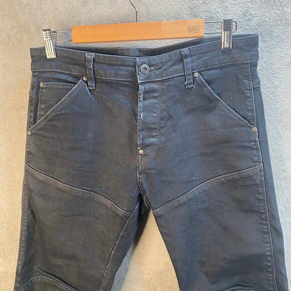 G Star Raw Slim Fit Jeans‎ 30x32 Button Fly Skinny Moto Style Streetwear - Picture 3 of 14